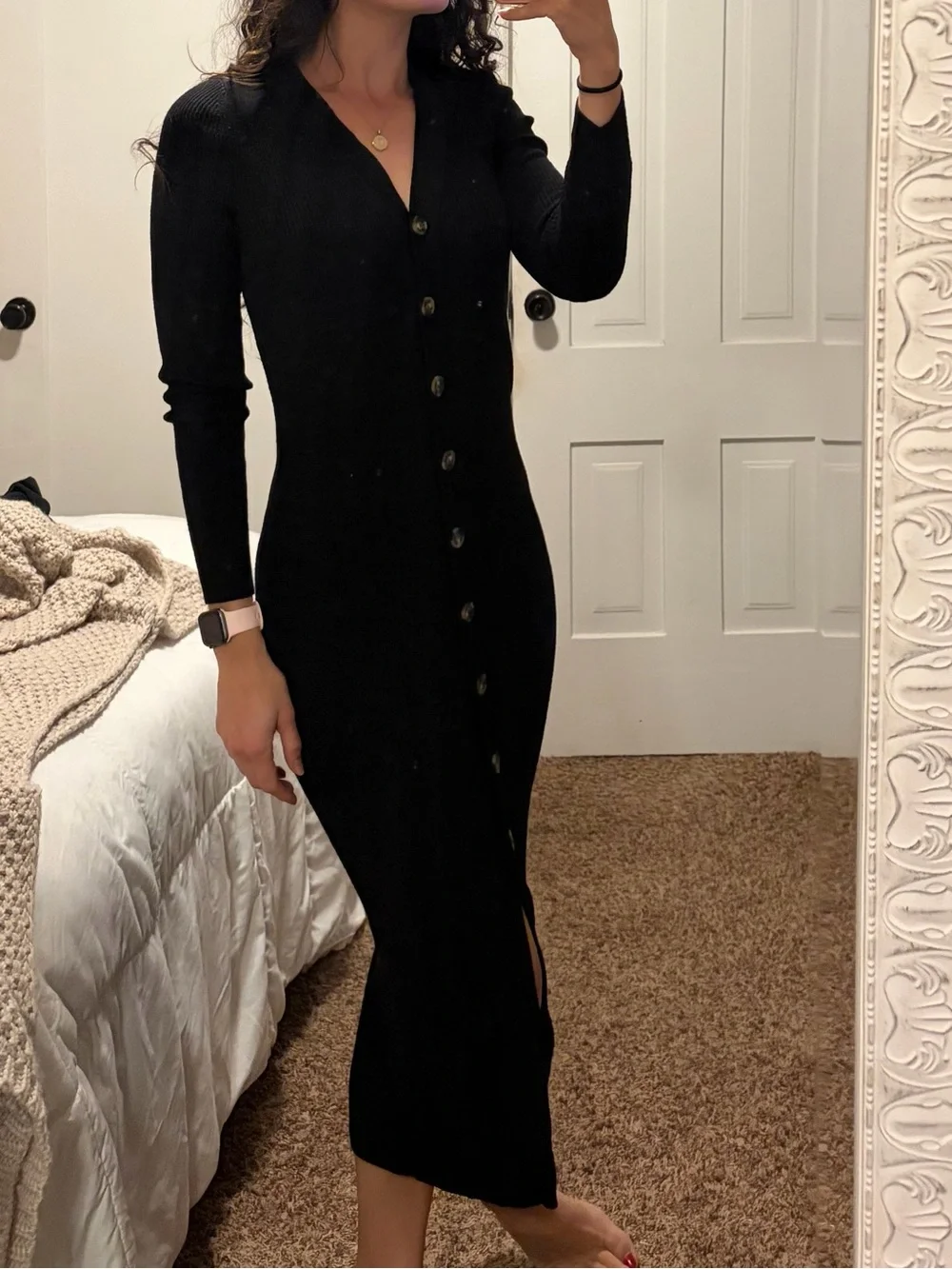 H&M black ribbed